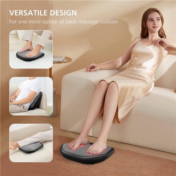 Shiatsu Foot Massager Machine,Kneading Foot and Back Massager with Heat,Heated - Picture 5 of 5